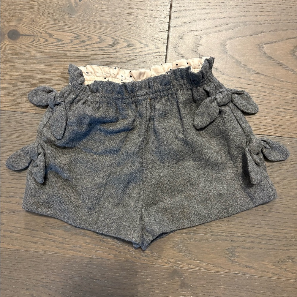 Baby Zara’s gray baby girl shorts sz 12-18M NWT retail $89